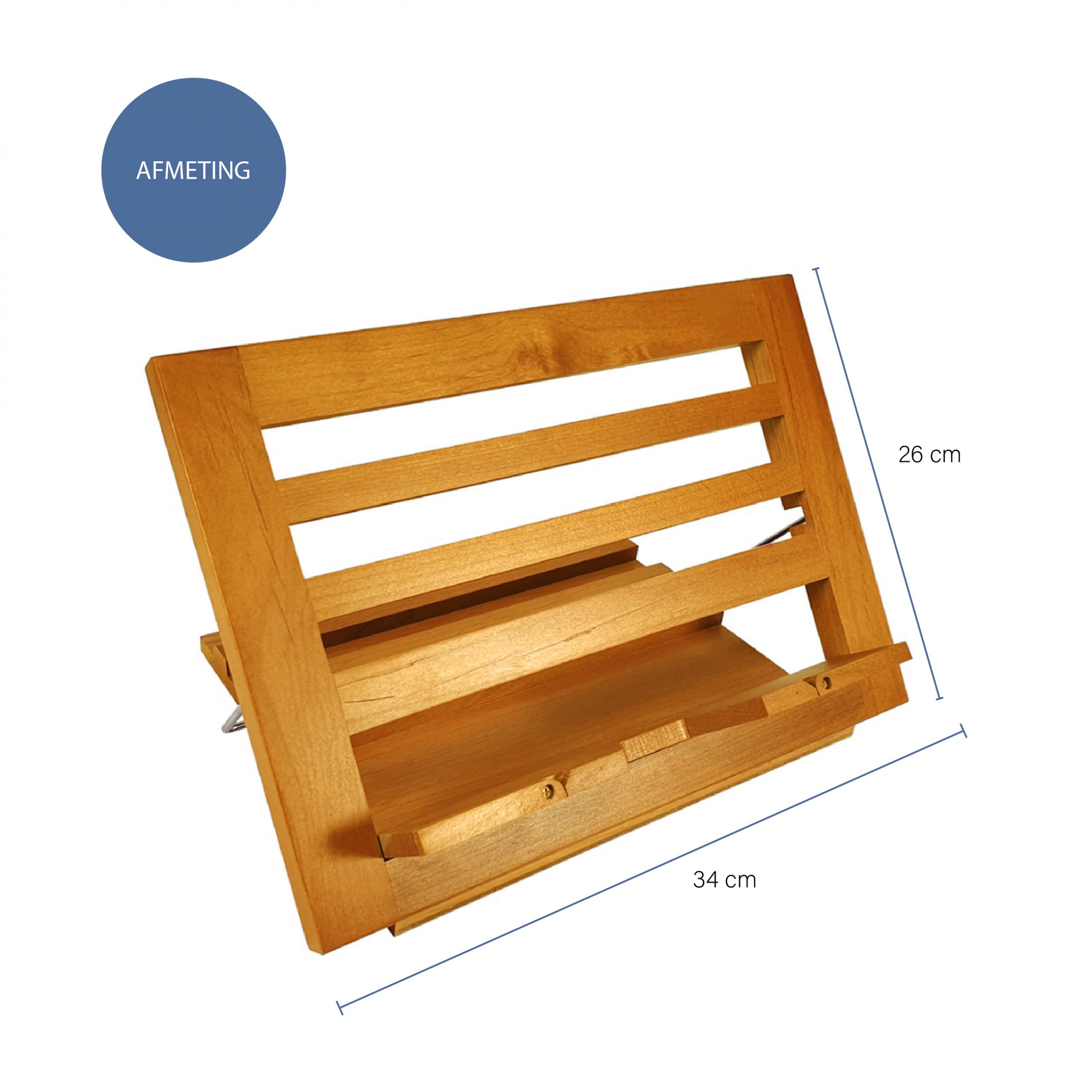 QUVIO Kookboekstandaard / Tablet standaard / Boekstandaard hout bruin